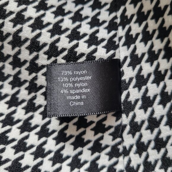Glamour Z Lane Bryant Women's Black/White Houndstooth Jacket Blazer (Size: 24) - Picture 12 of 16